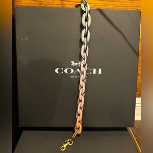 Leather covered pastel ombré bag strap